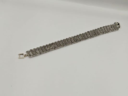 92.5 Silver Thai Bracelet – Traditional Oxidised Design