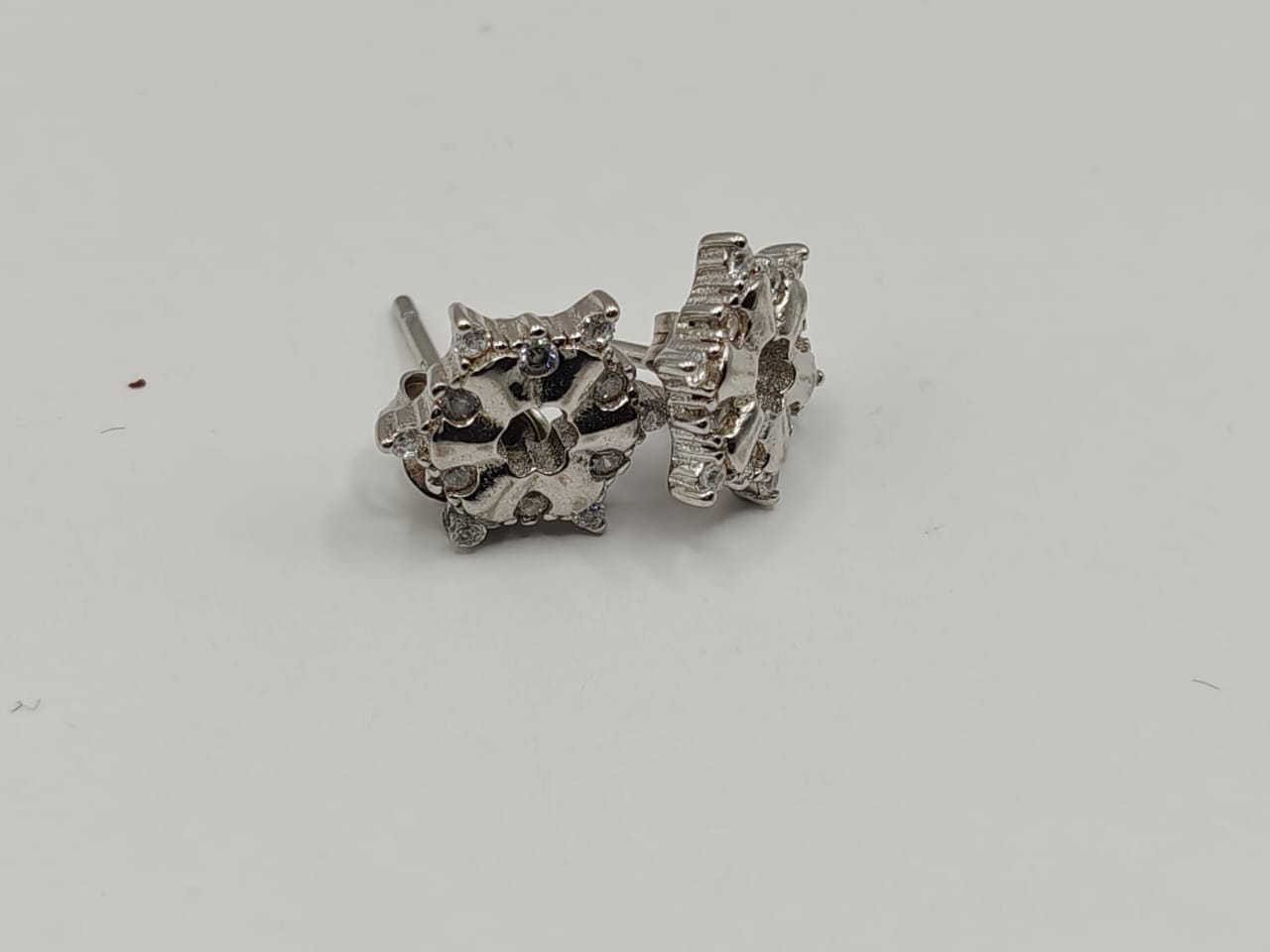 Sterling Silver Floral Cluster Stud Earrings