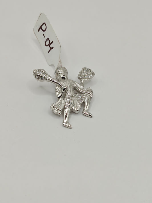 92.5 Sterling Silver Hanuman Pendant