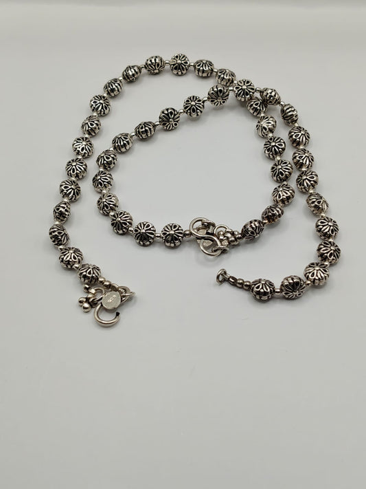 92.5 Silver Oxidised Anklets – Traditional Handcrafted Design