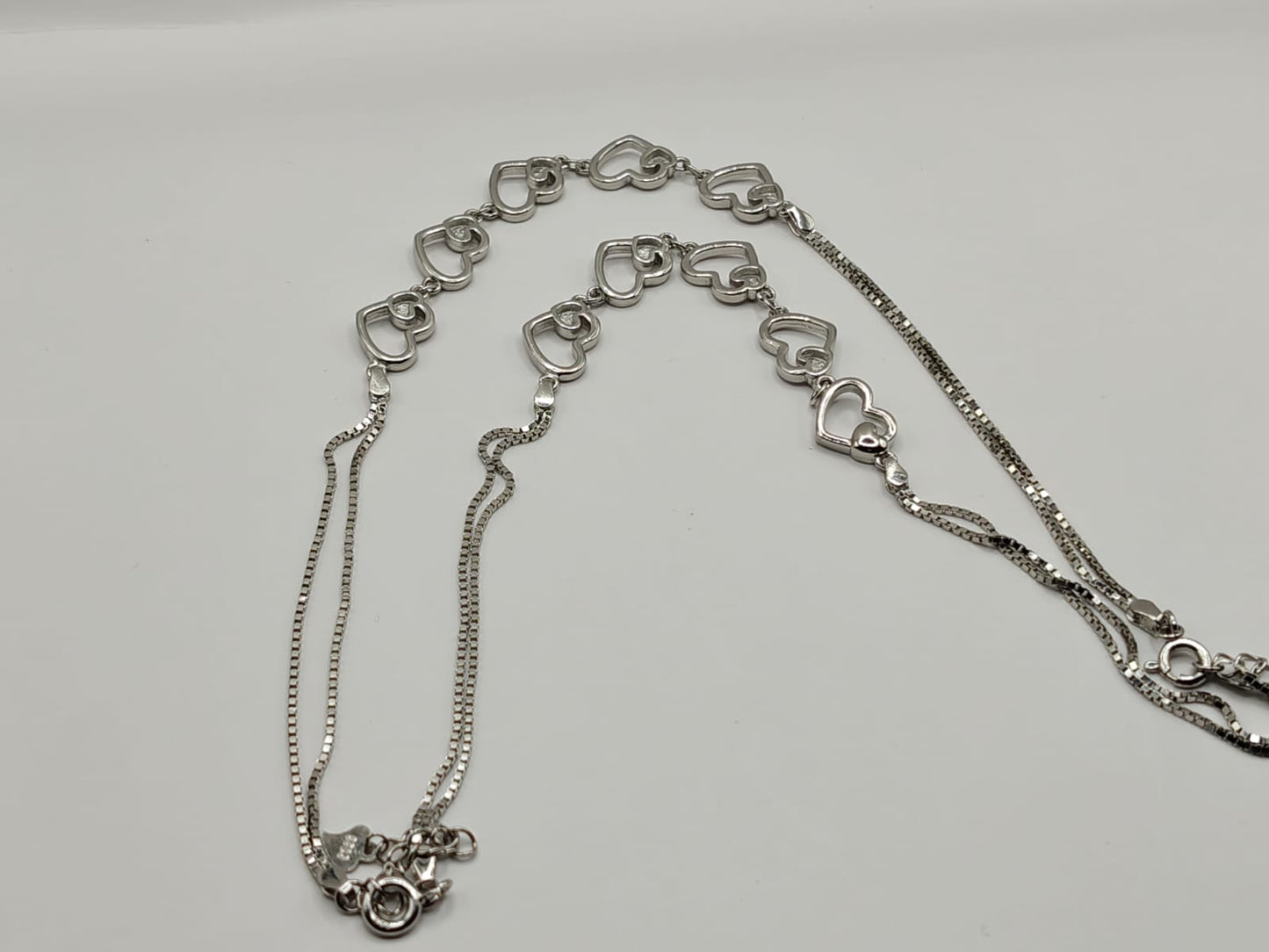 92.5 Silver Light Payal with Heart Design