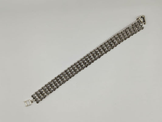 92.5 Silver Thai Bracelet – Traditional Oxidised Design