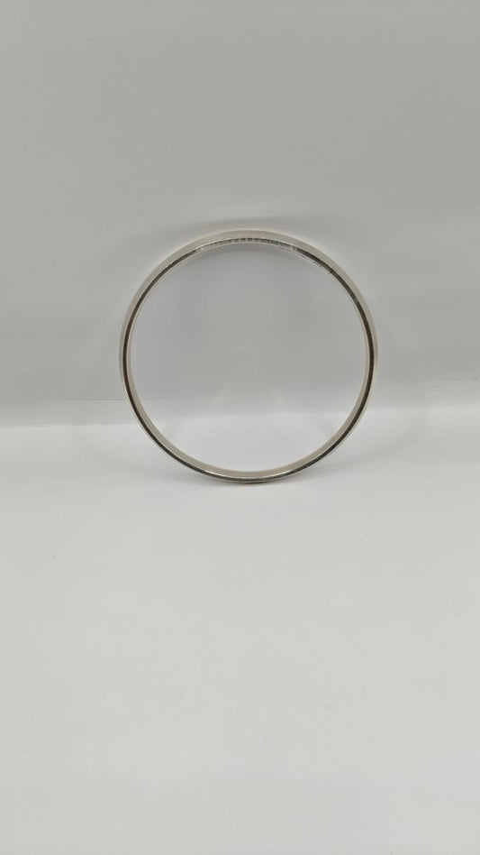 92.5 Silver Punjabi Kada – Minimalist Solid Bangle