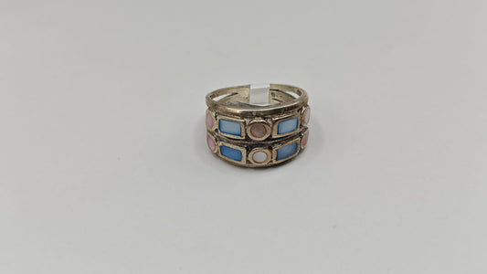 92.5 Sterling Silver Mother of Pearl (MOP) Ring