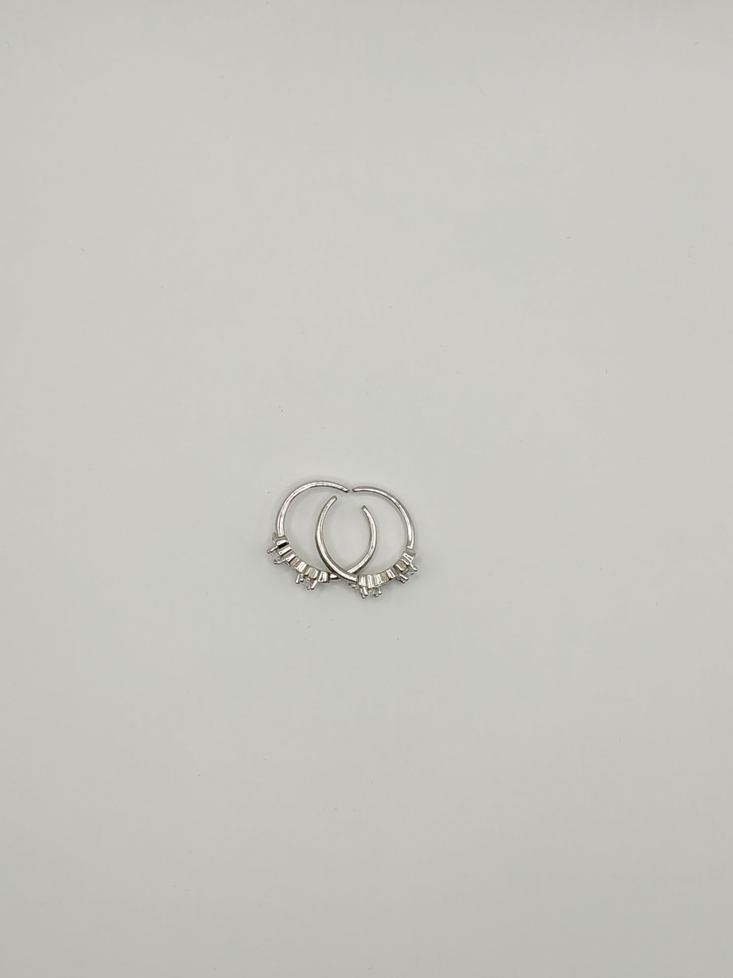 92.5 Sterling Silver Adjustable Toe Rings with CZ Stones